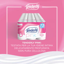 Carica l'immagine nel visualizzatore di Gallery, Tenderly, Carta Igienica, Pink, 72 Rotoli, Pulizia Efficace, Delicatamente Profumata, Finemente Decorata, Dermatologicam