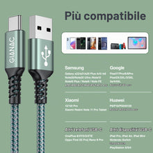 Carica l'immagine nel visualizzatore di Gallery, Cavo USB Type-C 5 M, Cavo USB C Lungo Cavo di Rapida per iPhone,Galaxy