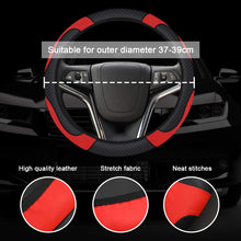 Carica l'immagine nel visualizzatore di Gallery, URAQT Coprivolante Auto in Pelle Microfibra, Coprivolante Auto Universale 37-39 cm, Coprivolantes Autos Pelle con Copri 