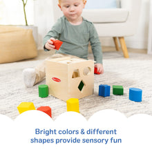Carica l'immagine nel visualizzatore di Gallery, Melissa &amp; Doug Cubo Incastri - Forme Geometriche in Legno, Giochi Educativi, Montessori, Regali per bambino e Bambina, +