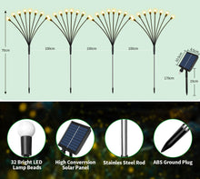 Carica l'immagine nel visualizzatore di Gallery, Luci Solari Da Giardino,Luce Solare Per Lucciole,4 Pezzi 32 Led Luci Esterno Energia Solare,Luci Solari Da Giardino All'aperto Impermeabili,per La Decorazione Del Cortile, Del Patio E Del Camminamento