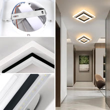 Carica l'immagine nel visualizzatore di Gallery, Lampada da Soffitto a LED, 24W Quadrata Moderno Nero