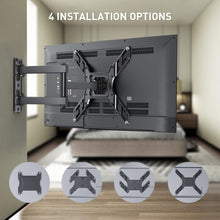 Carica l'immagine nel visualizzatore di Gallery, Perlegear Supporto da Parete per TV da 26 a 60 Pollici, Staffa TV con Braccio Girevole ed Estendibile, Max VESA 400x400, Supporto Ultra Resistente 45 kg - PGMFK6