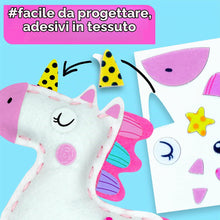 Carica l'immagine nel visualizzatore di Gallery, EZCRA Kit Cucito Bambina 4-8 Anni, 4 Progetti in Feltro con Unicorno