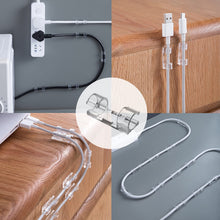 Carica l'immagine nel visualizzatore di Gallery, 20 Pezzi Fermacavo Autoadesivo, Clip Cavo Fermacavi Supporto, Ganci Fermacavi con Adesivo 3M, Gestione Cavi Organizer pe