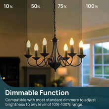 Carica l'immagine nel visualizzatore di Gallery, Linkind Lampadine LED E14 Dimmerabile Luce Calda, 4.2W(Equivalenti a 40W), Luce Bianca Calda 2700K, 470Lumen, Pacco da 6