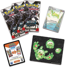 Carica l'immagine nel visualizzatore di Gallery, Pokémon: collezione con adesivi (Reuniclus) dell’espansione Scarlatto e Violetto - Luce Nera del GCC Pokémon (una carta promozionale olografica e tre buste di espansione)
