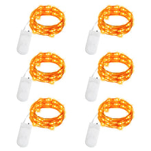 Carica l'immagine nel visualizzatore di Gallery, Gcstnn 6 Pezzi Stringa Luci LED a Batteria, 2M 20LED Mini Lampada a Fili di Rame, Impermeabile Catena Luminosa per Natal