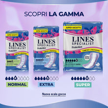 Carica l'immagine nel visualizzatore di Gallery, Lines Specialist Protection Super, Assorbenti per Incontinenza, Cartone da 60 Pezzi