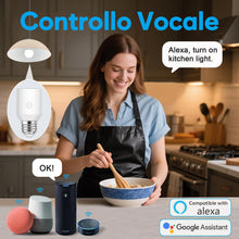 Carica l'immagine nel visualizzatore di Gallery, LoraTap Adattatore portalampada Wi-Fi intelligente, controllo vocale Alexa/Google, gruppi e timer su Smart Life, potenza