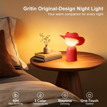 Carica l'immagine nel visualizzatore di Gallery, Gritin Luce Notturna Cappello Cowboy Originale, Lampada da Comodino a LED