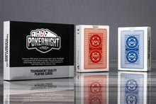 Carica l'immagine nel visualizzatore di Gallery, 2 giochi di carte da gioco professionali 100% plastica Texas Holdem Poker (1 x rosso/1 x blu) | 54 monete per gioco, inc