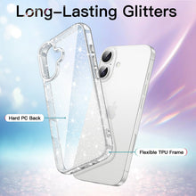 Carica l'immagine nel visualizzatore di Gallery, JETech Cover Glitter per iPhone 16, Trasparente
