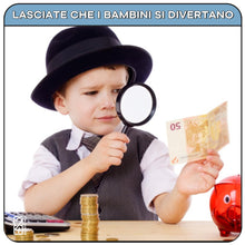 Carica l&#39;immagine nel visualizzatore di Gallery, EIGHT4TWO® Confezione da 175 Banconote di Soldi Giocattolo - Composto da 25 Banconote da 5, 10, 20, 50, 100, 200 e 500 euro falsi al 125% Denaro reale - Banconote euro false per giocare (Pack € 125%)
