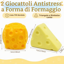 Carica l'immagine nel visualizzatore di Gallery, 2 pezzi Cheese Squishy Shapes Giocattoli Sensorial,Giocattolo Squishy