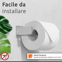 Carica l'immagine nel visualizzatore di Gallery, ECENCE Porta Carta Igienica Adesivo in Acciaio Inox 304 in cromo