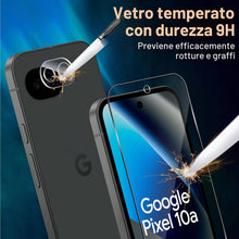 Carica l'immagine nel visualizzatore di Gallery, Aerku Pellicola Vetro Temperato per Google Pixel 10A 5G, 3 Pezzi Protettiva e 3 Pezzi Protezione Lente Fotocamera, Durez
