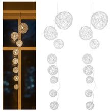 Carica l'immagine nel visualizzatore di Gallery, com-four® set da 2 catene luminose LED con 8 sfere, decorazione luminosa