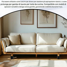 Carica l'immagine nel visualizzatore di Gallery, 12 Pezzi Piedini per Lavatrice Rialzo Letto Impilabile, Regolabili Piedini per Letto Contenitore, Rialzo per Mobili per 