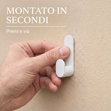 Carica l'immagine nel visualizzatore di Gallery, DEKAZIA® Set 4 Ganci Adesivi Bianchi da Parete Senza Fori, Extra Forti