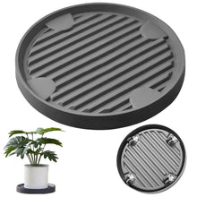 Carica l'immagine nel visualizzatore di Gallery, 22cm Rullo per Piante Rotondo, Rullo per Piante in Plastica, Sottovaso con Ruote, con 4 Ruote Universali, Portata 75 kg,