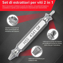 Carica l'immagine nel visualizzatore di Gallery, Flintronic 6 Pezzi Estrattore Viti Danneggiate Con 3 Punte Elicoidali