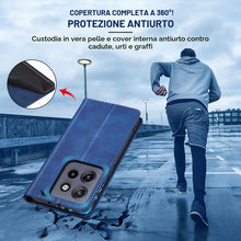 Carica l'immagine nel visualizzatore di Gallery, Jasonyu Cover per Motorola Edge 60 Neo, Portafoglio PU Pelle, Blu