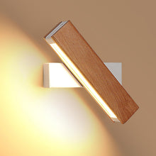 Carica l'immagine nel visualizzatore di Gallery, DELIPOP Applique da Parete LED in Legno 360° Girevole, 3000K Bianco Caldo