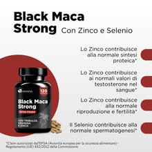Carica l'immagine nel visualizzatore di Gallery, Maca Peruviana Nera Estratto Puro 20:1, 30.000 mg + Tribulus Terrestris + Arginina + Zinco | Integratori Made In Italy |