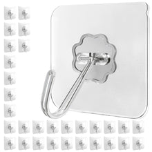 Carica l'immagine nel visualizzatore di Gallery, 4smile Ganci adesivi trasparenti extra forti, 30 pezzi, portata 10 kg, impermeabili e resistenti alle intemperie, per ba