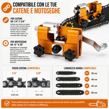 Carica l'immagine nel visualizzatore di Gallery, Topolenashop Affilatore Manuale Portatile per Catena Motosega 1/4" e 3/8" – Strumento in Acciaio Inox e Alluminio per Mo