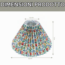 Carica l'immagine nel visualizzatore di Gallery, Paralume lampada da tavolo, paralume pieghettato floreale per lampade da tavolo, lampade da tavolo, 8 x 24 x 16 cm, per 