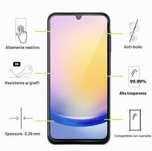 Carica l'immagine nel visualizzatore di Gallery, Vetro Temperato per Samsung Galaxy A25 5G [2 Pezzi] Vetrino Protettivo Pellicola Protezione Schermo