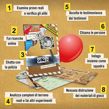 Carica l'immagine nel visualizzatore di Gallery, Hidden Games Luogo del Reato - Delitto sotto la neve - Italiana - gioco realistico della scena del crimine, gioco emozionante del detective, gioco della stanza di fuga