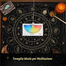 Carica l'immagine nel visualizzatore di Gallery, Tappeto Divinatorio e Sacchetto - Tovaglia per Carte Oracoli e Tarocchi - Panno d'Altare per Praticare Cartomanzia e Pen