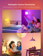 Carica l'immagine nel visualizzatore di Gallery, Govee Lampadina LED E27 Intelligenti WiFi e Bluetooth, Funziona con l'app Alexa Google Assistant Home, 16 Milioni di Colori RGBWW fai da te, Sincronizzazione Musicale Lampadina Smart, Set di 4