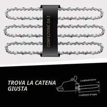 Carica l'immagine nel visualizzatore di Gallery, 3 tallox Catene per motosega 3/8" 1,1 mm 44 maglie guida 30 cm compatibile con Stihl