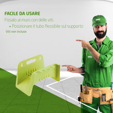 Carica l'immagine nel visualizzatore di Gallery, Amig - Supporto tubo - Supporto a parete per tubo - Pratico per raccolta fino a 10 m - 260 x 150 mm - Polipropilene - Ve