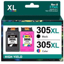 Carica l'immagine nel visualizzatore di Gallery, Heroil 305 Nero e Colore 305XL Cartucce d'inchiostro Sostituzione per HP 305 XL Nero e Colore per HP DeskJet 2710 2720 DeskJet Plus 4100 4110 4120 4130 Envy 6010 6020 6030 Envy Pro 6420 6430 (2-Pack)