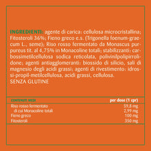 Carica l'immagine nel visualizzatore di Gallery, Matt, Riso Rosso e Fieno Greco con Fitosteroli, Integratore, 40 Compresse