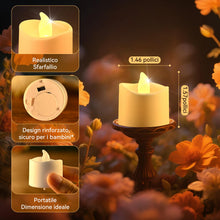 Carica l'immagine nel visualizzatore di Gallery, RaceGT 20 Candele LED con Timer e Telecomando, Candele LED senza Fiamma, Batterie Incluse, 2/4/6/8H Timer, Ideali per Na