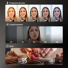 Carica l'immagine nel visualizzatore di Gallery, NEEWER BASICS Luce Selfie Magnetica Compatibile con MagSafe iPhone, Mini Ring Light LED Supporto Telefono da Tavolo con 