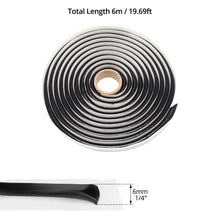 Carica l'immagine nel visualizzatore di Gallery, QWORK® Nastro di Butile, 6 mm di Diametro X 6 m, Per Parabrezza di Porte E Finestre Per Fari di Camion Automobilistici, 