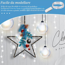 Carica l'immagine nel visualizzatore di Gallery, Catena Luminosa LED Mini Alimentata a Batteria, 16 Pezzi Filo d'Argento Impermeabile, Flessibile e Pieghevole, per Matri