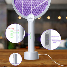 Carica l'immagine nel visualizzatore di Gallery, GooQand Racchetta Zanzare Elettrica 4000V, Ricaricabile USB C Racchetta Zanzare Elettric Anti Zanzare, Protezione dal Tatto, Antizanzare per Casa Campeggio Interni ed Esterni
