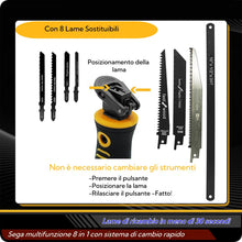 Carica l'immagine nel visualizzatore di Gallery, Magicbox Sega a Mano 8 in 1 per Metallo e Legno, 8 Lame Intercambiabili