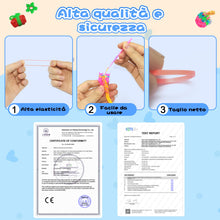 Carica l&#39;immagine nel visualizzatore di Gallery, Uolifrem Elastici per Braccialetti Bambini, 29 Colori Elastici Braccialetti Kit, Fai Da Te Loom Bands Kit con Accessori，Starter kit di elastici, Regalo per Ragazze e Ragazzi