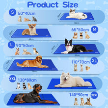 Carica l'immagine nel visualizzatore di Gallery, Nobleza Tappetino Refrigerante Cane XXXL, 140 * 90cm, Tappeto Rinfrescante in Gel Non Tossico, Perfetto per Cani e Gatti in Estate, Blu