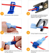 Carica l'immagine nel visualizzatore di Gallery, RUNCCI-YUN 120PcsT-Tap Connettore Terminali Maschi a Innesto Rapido, per Filo Elettrico Kit, T-Tap Rapido Connettore - p