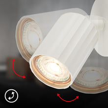 Carica l'immagine nel visualizzatore di Gallery, Briloner - Applique da parete interno, orientabile, GU10, max. 9W, applique camera da letto, applique da interno, appliq
